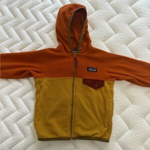 Patagonia microfleece jacket size 2T orange / yellow